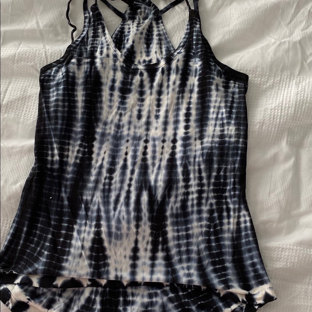 Tie-dye yoga top
